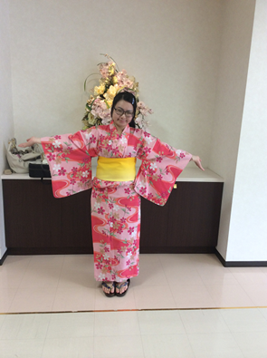 日本留學心得 粉色系和服